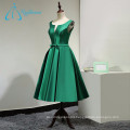 Green Quality-Assured New Fashion Bow Sashes Prom Dress Short